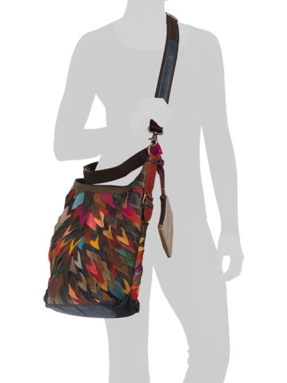 AMERILEATHER Leather Zoe Shoulder Bag - Picture 6 of 6